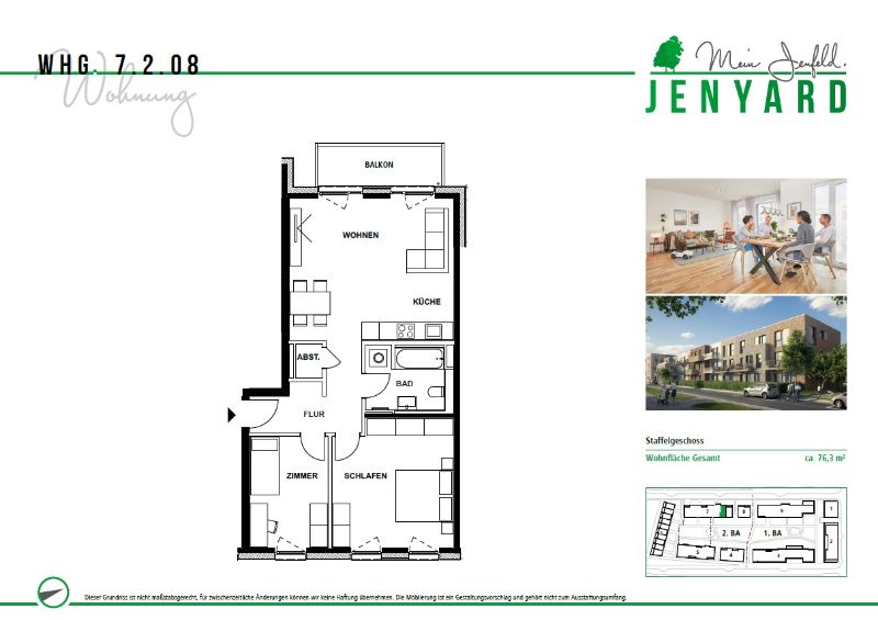 Moderne 3 Zimmer Wohnung in Jenfeld! - Grundriss